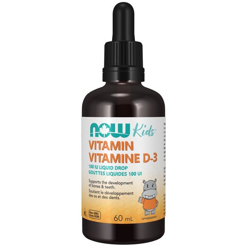 Now Kids™ Vitamin D - 3 Liquid Drops 60 mL - Nutrition Plus