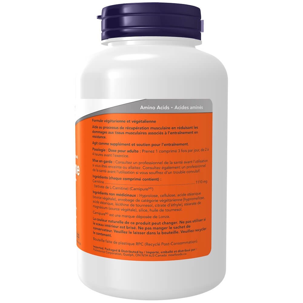 Now L-Carnitine 1,110mg 100 Tablet - Nutrition Plus