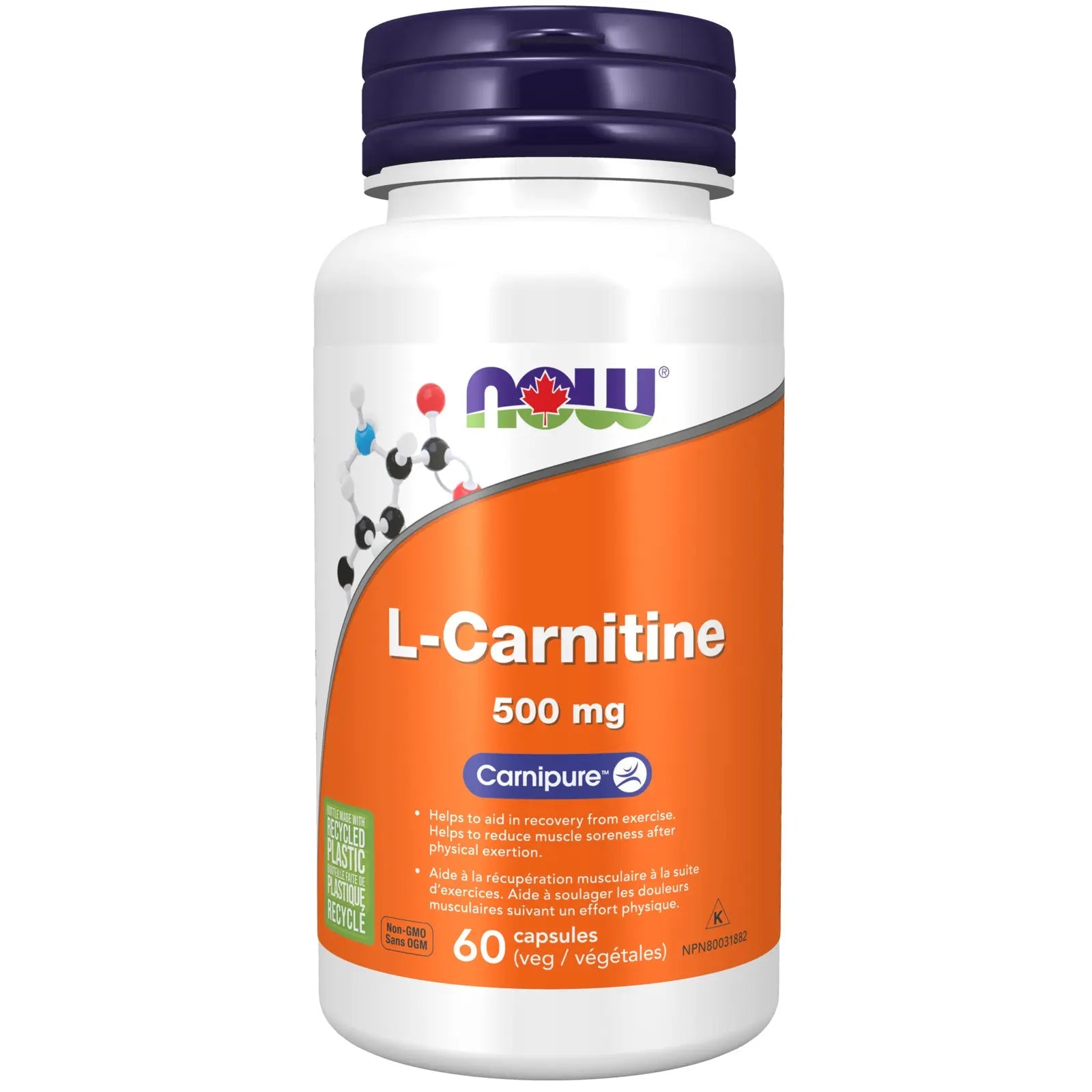 Now L - Carnitine 500mg 60 Veg Capsules - Nutrition Plus