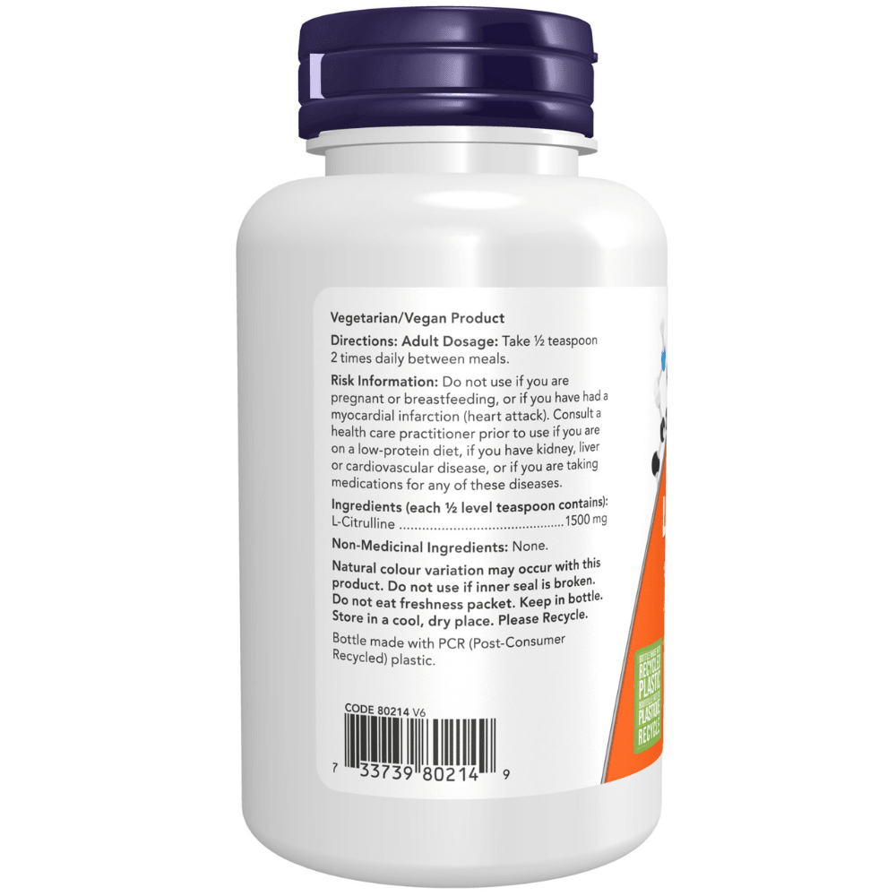 Now L-Citrulline 113 Grams - Nutrition Plus