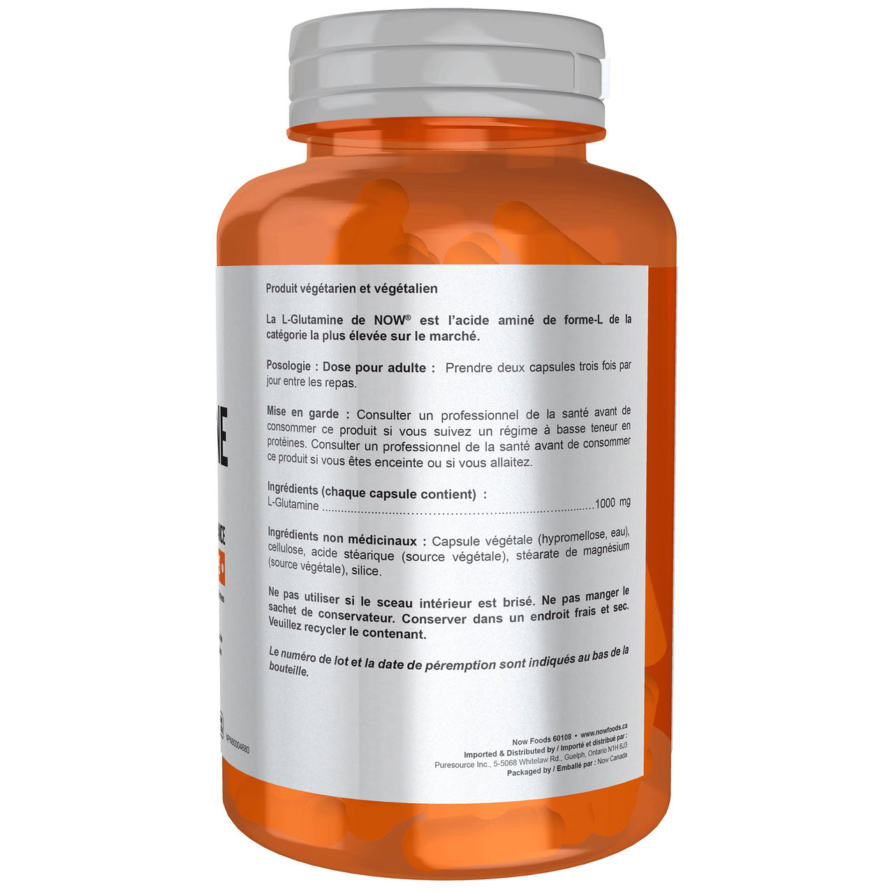 Now L - Glutamine 1,000 mg 120 Veg Capsules - Nutrition Plus