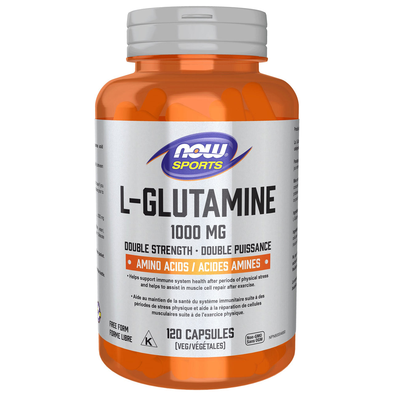 Now L - Glutamine 1,000 mg 120 Veg Capsules - Nutrition Plus