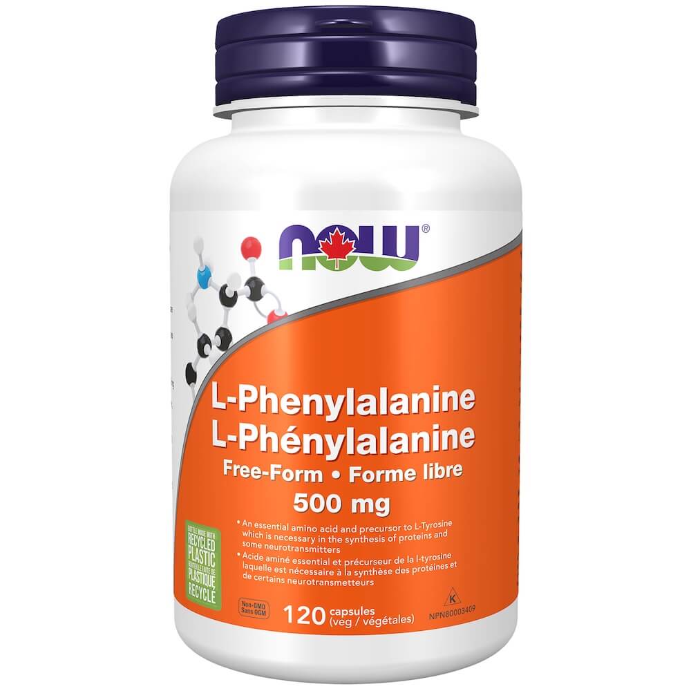 Now L-Phenylalanine 500mg 120 Veg Capsules - Nutrition Plus