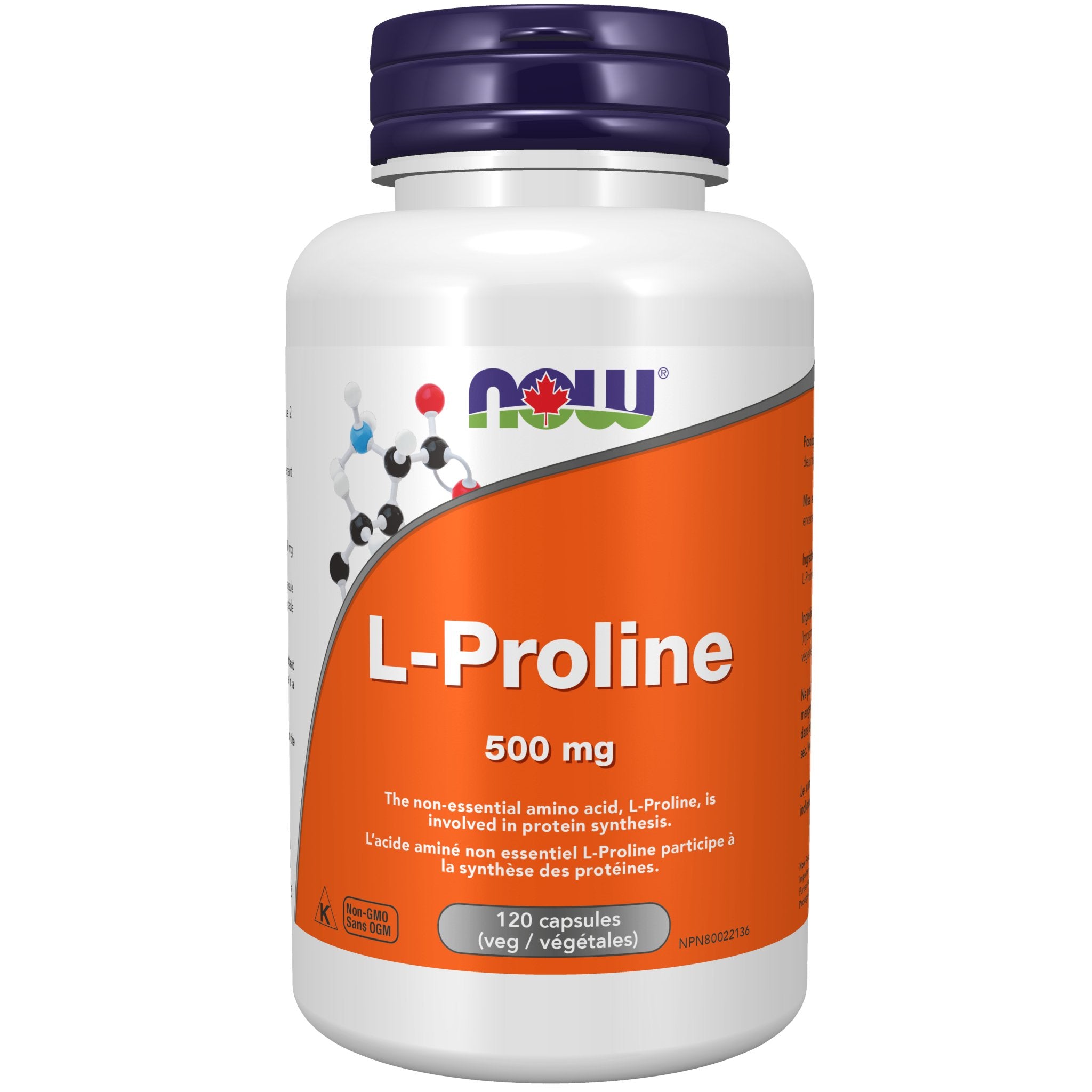 Now L - Proline 500mg 120 Veg Capsules - Nutrition Plus