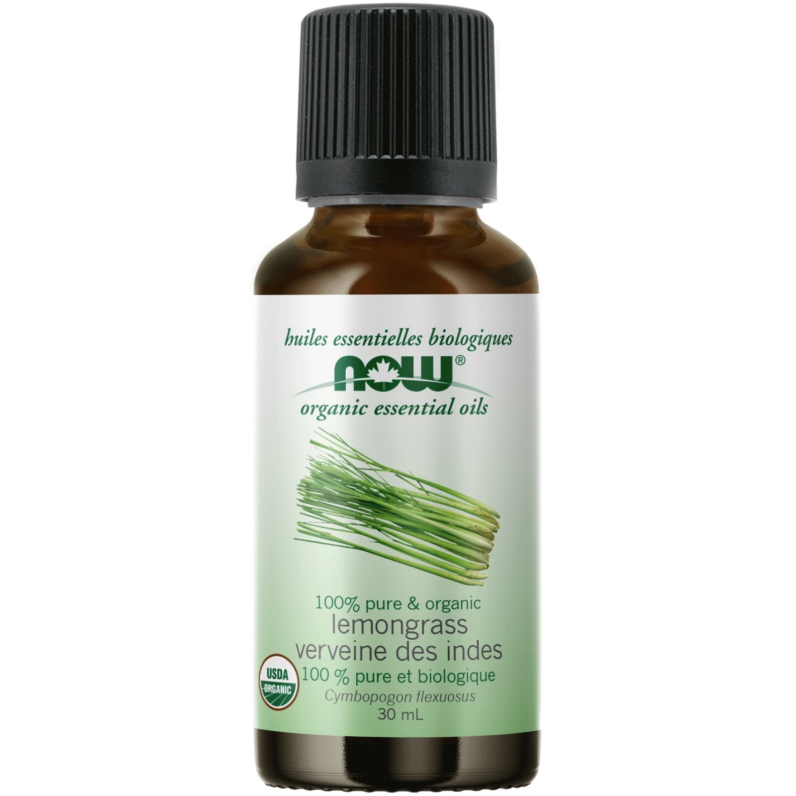 Now Lemongrass Oil, Organic 30mL - Nutrition Plus