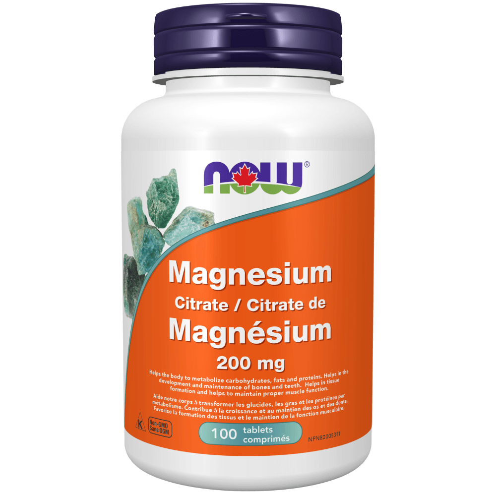 Now Magnesium Citrate 200mg Tablets - Nutrition Plus