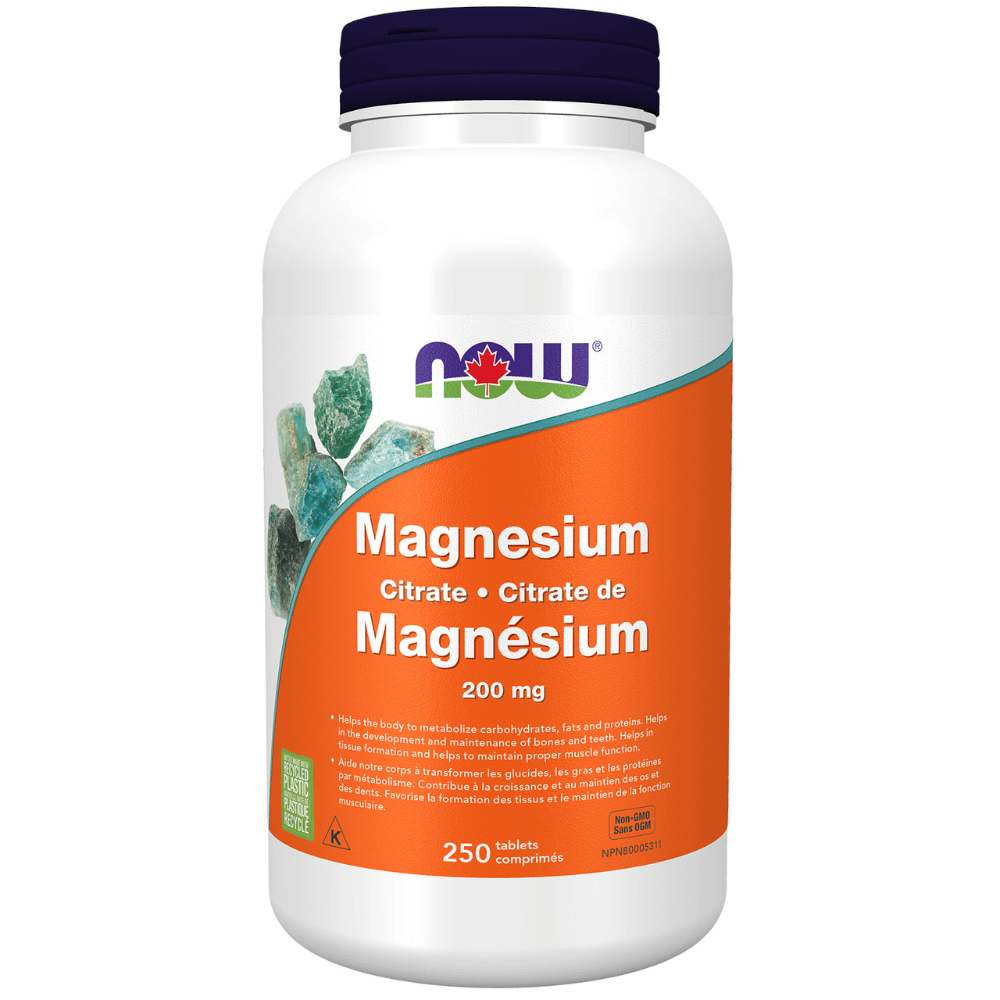 Now Magnesium Citrate 200mg Tablets - Nutrition Plus