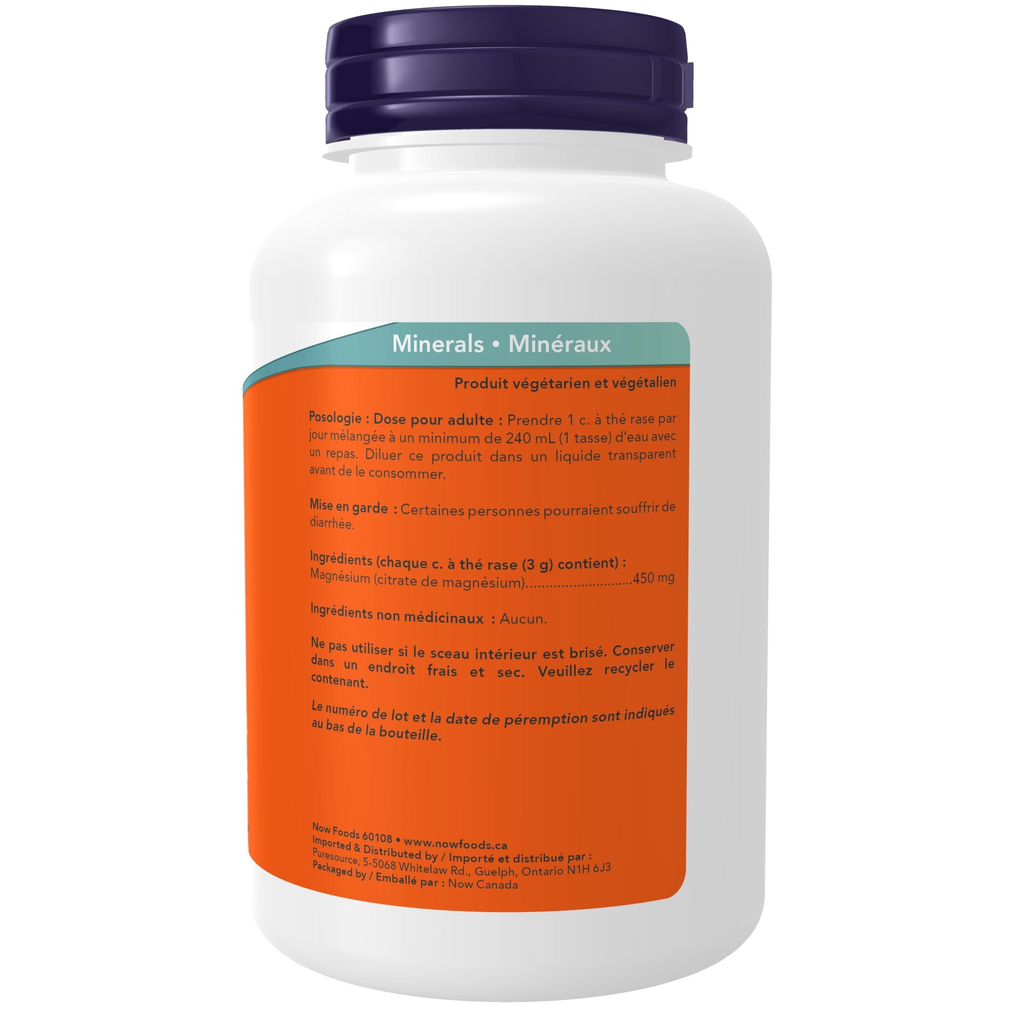 Now Magnesium Citrate Powder 227 Grams - Nutrition Plus