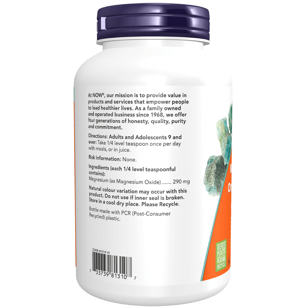 Now Magnesium Oxide Powder 227 Grams - Nutrition Plus