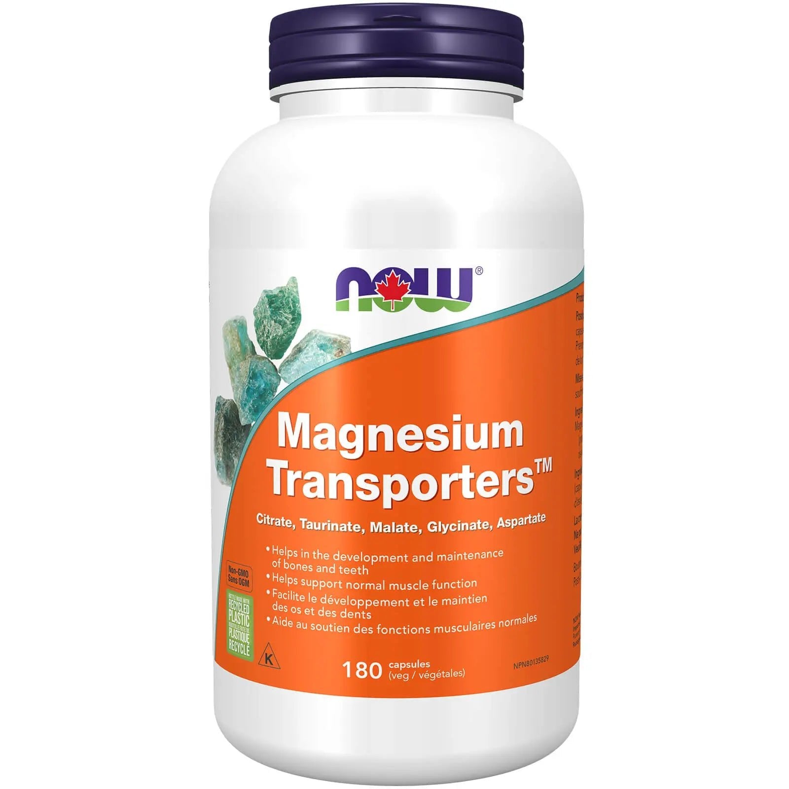 Now Magnesium Transporters 180 Capsules - Nutrition Plus