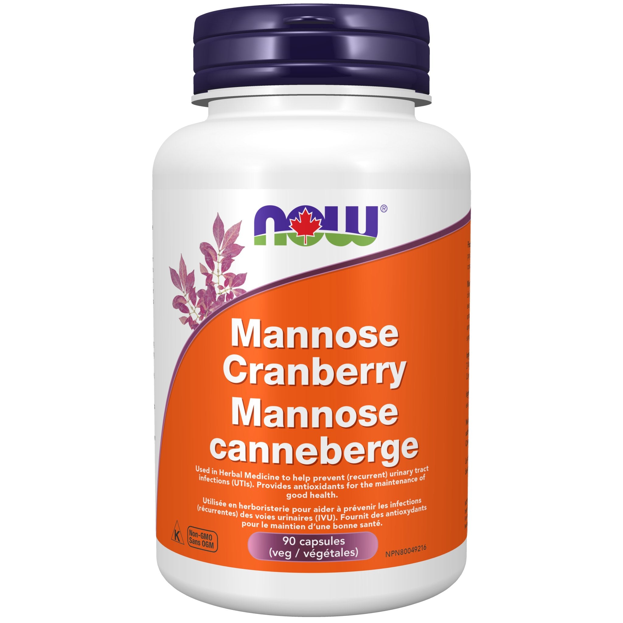 Now Mannose Cranberry 90 Veg Capsules - Nutrition Plus