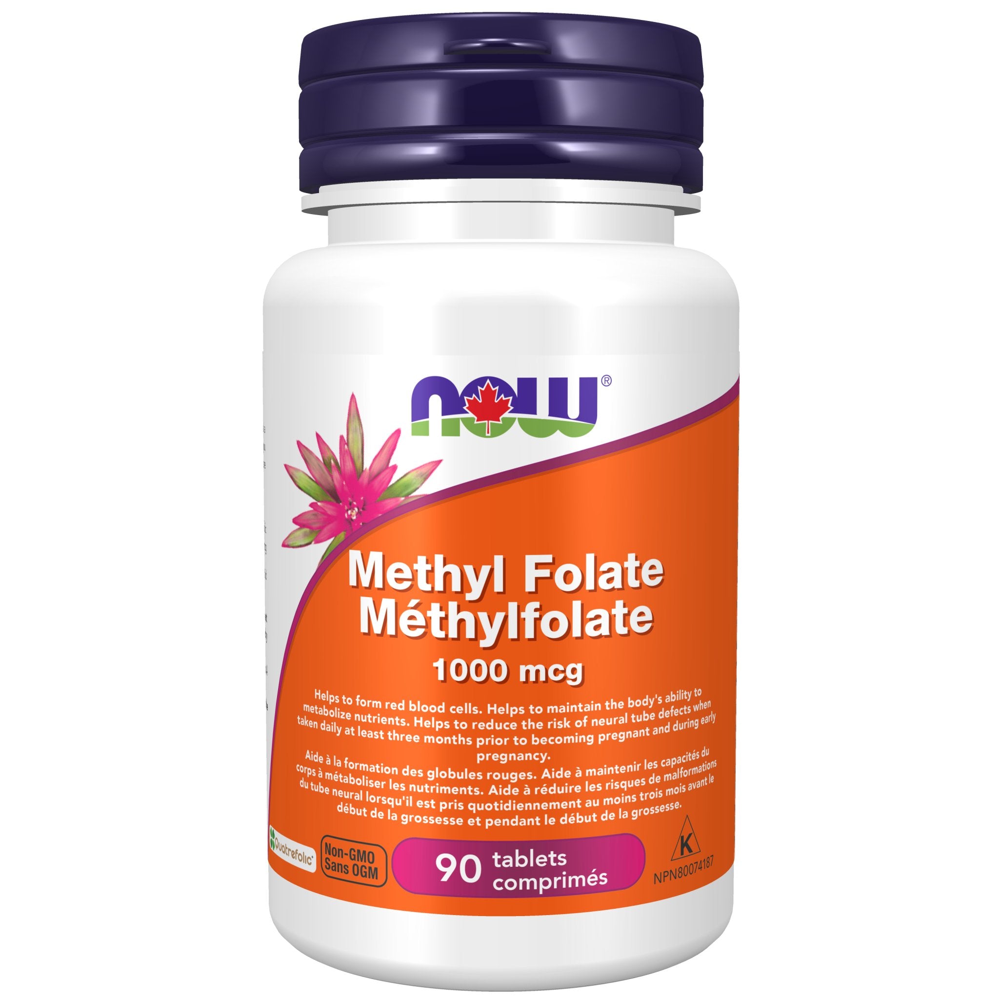 Now Methyl Folate 1000mcg 90 Tablets - Nutrition Plus