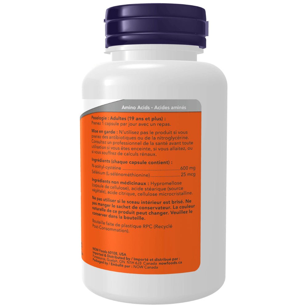 Now NAC 600mg 100 Capsules - Nutrition Plus