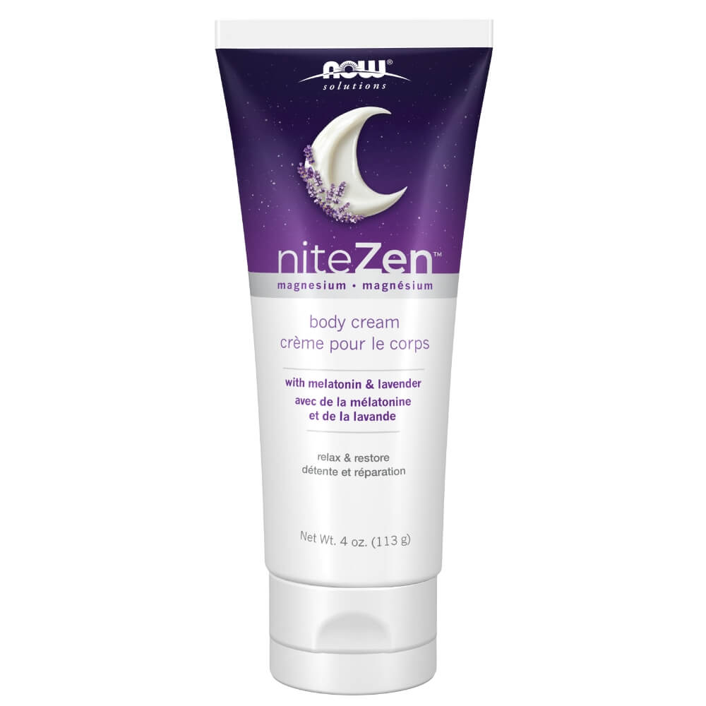 Now NiteZen Magnesium Cream with Melatonin & Lavender 113 Grams - Nutrition Plus