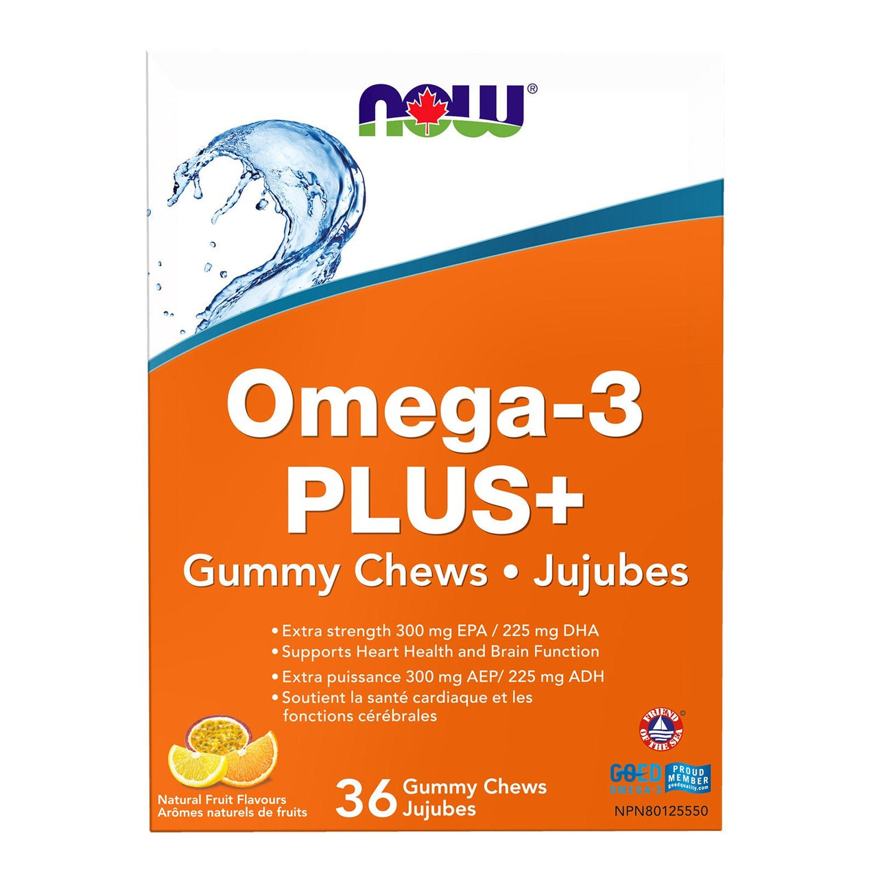 Now Omega - 3 PLUS+ 36 Gummy Chews - Nutrition Plus