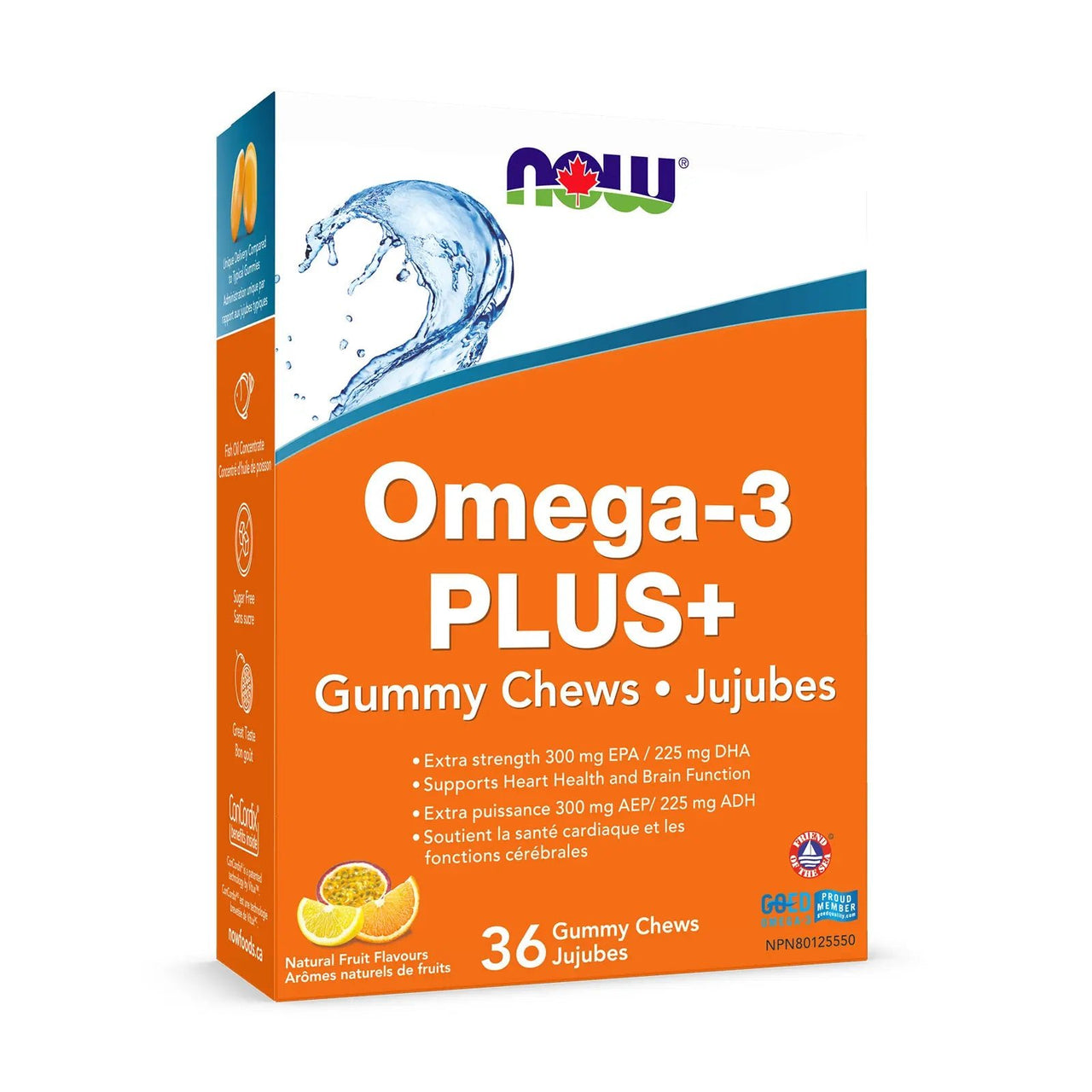 Now Omega - 3 PLUS+ 36 Gummy Chews - Nutrition Plus