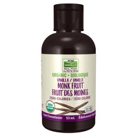 Thumbnail for Now Organic Monk Fruit Liquid, Vanilla Flavoured 59mL - Nutrition Plus