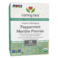 Thumbnail for Now Organic Peppermint 24 Tea Bags - Nutrition Plus