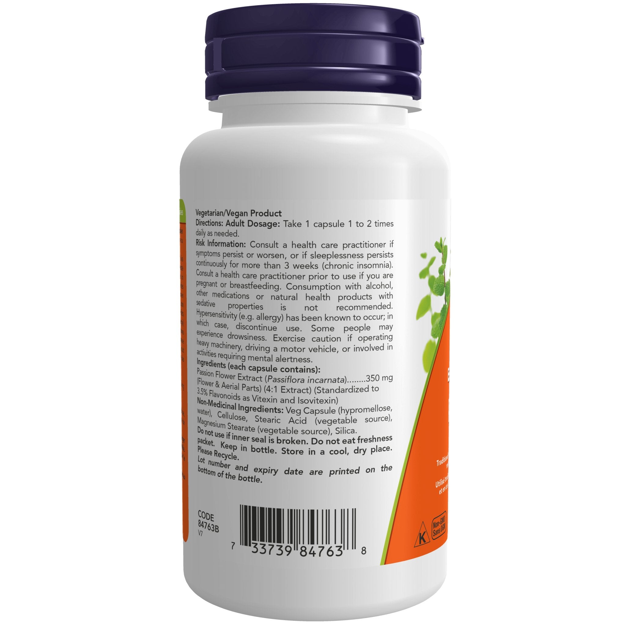 Now Passion Flower Extract 90 Veg Capsules - Nutrition Plus