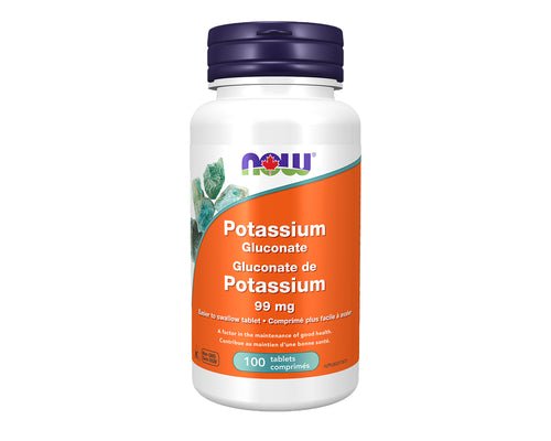 Now Potassium Gluconate 99mg 100 Tablets - Nutrition Plus