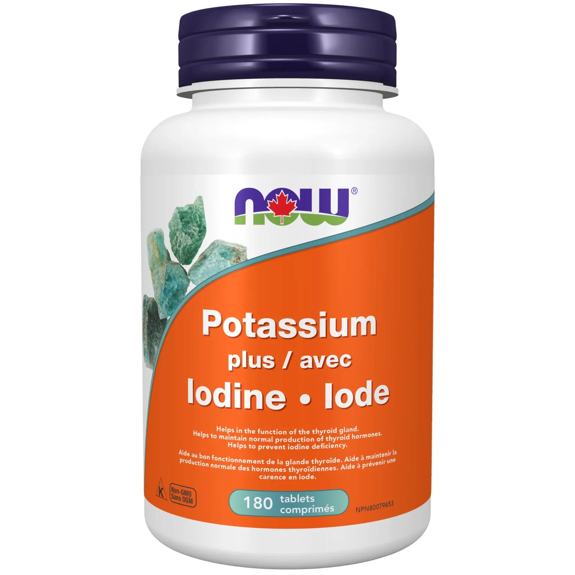 Now Potassium plus Iodine 225mcg 180 Tablets - Nutrition Plus