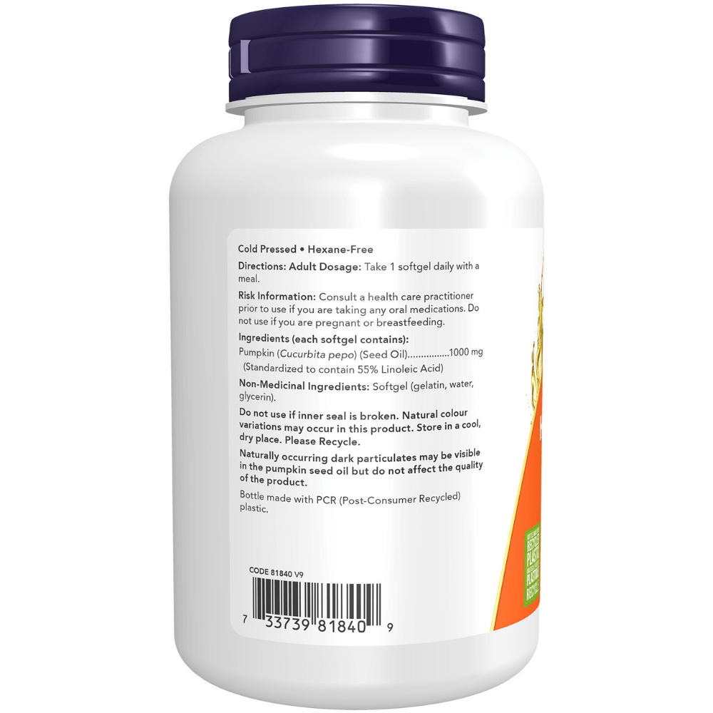 Now Pumpkin Seed Oil 1,000mg 100 Softgels - Nutrition Plus