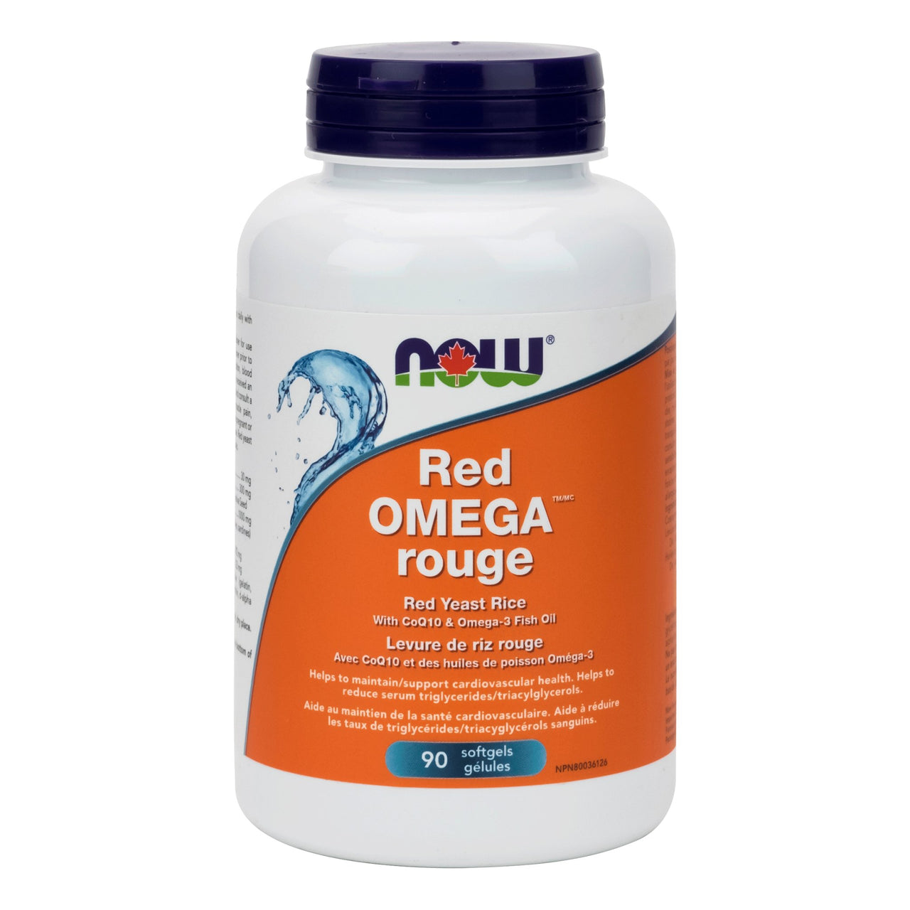 Now Red Omega with Red Yeast Rice 90 Softgels - Nutrition Plus