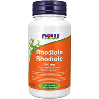 Thumbnail for Now Rhodiola 500mg 60 Veg Capsules - Nutrition Plus