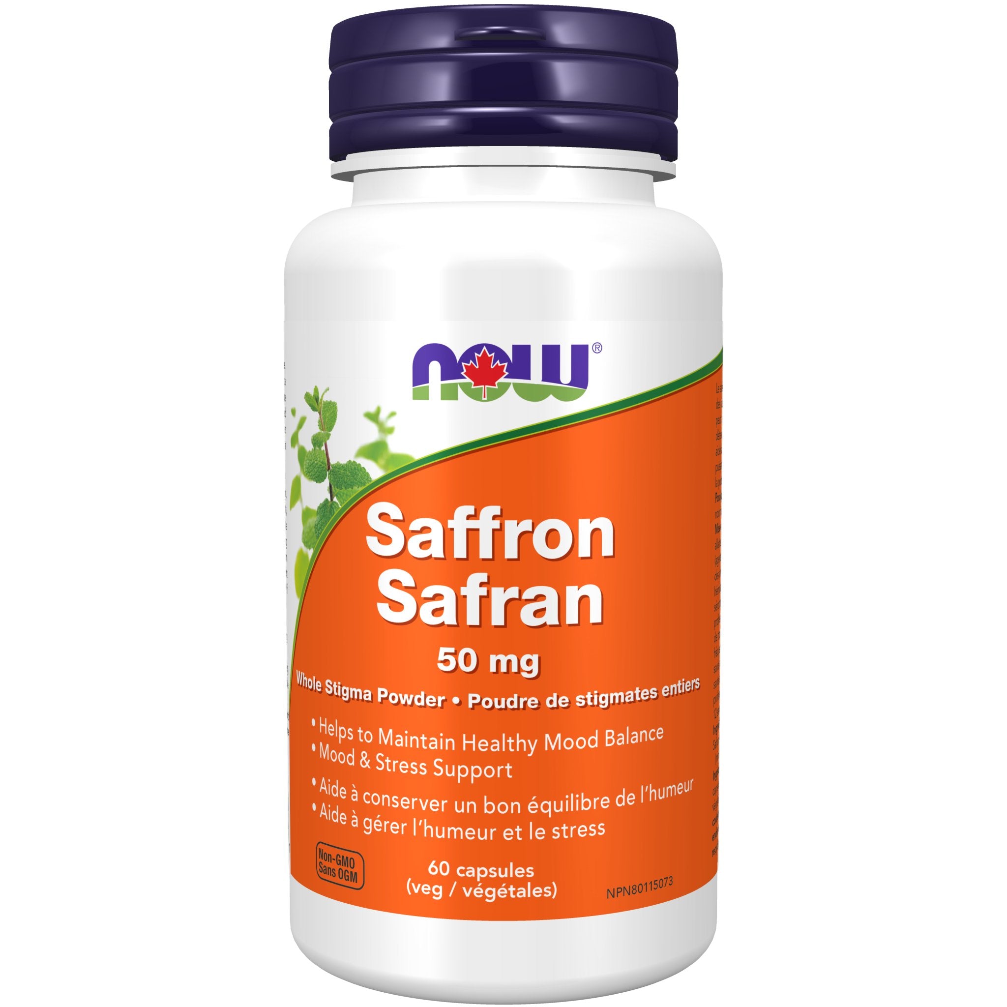 Now Saffron 50mg 60 Veg Capsules - Nutrition Plus