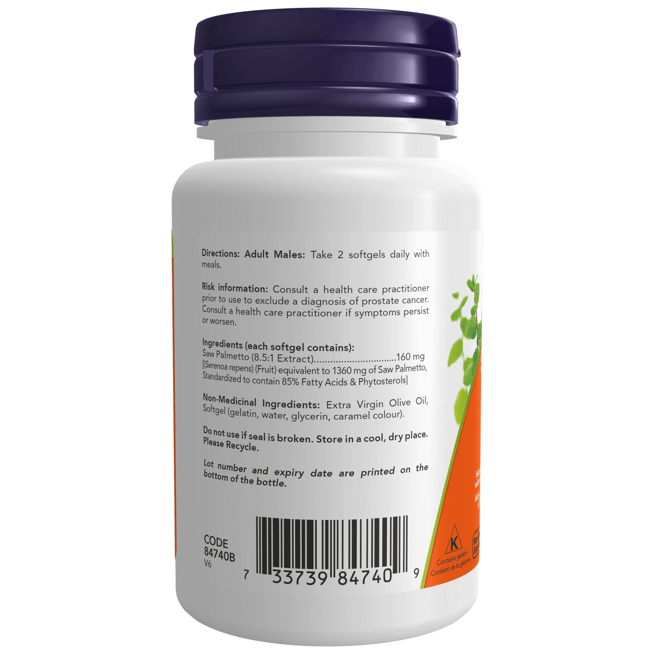 Now Saw Palmetto Extract 160mg 120 Softgels - Nutrition Plus