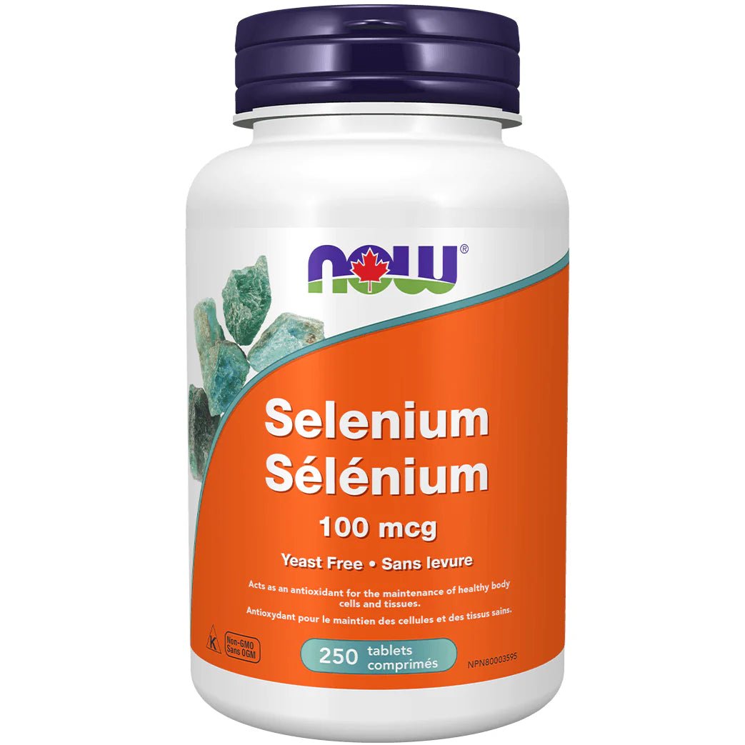 Now Selenium 100mcg Yeast Free 250 Tablets - Nutrition Plus