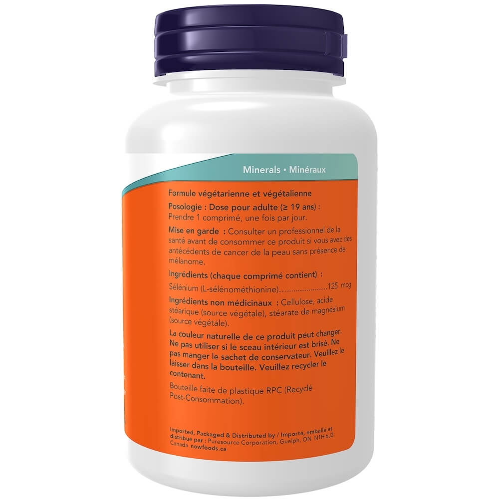Now Selenium 125mcg Yeast Free 250 Tablets - Nutrition Plus