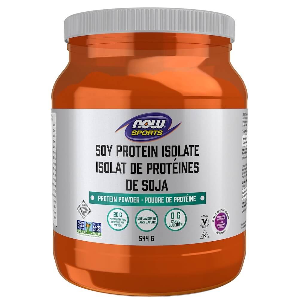 Now Soy Isolate, Non - GMO, Pure, Unflavoured 544 Grams - Nutrition Plus