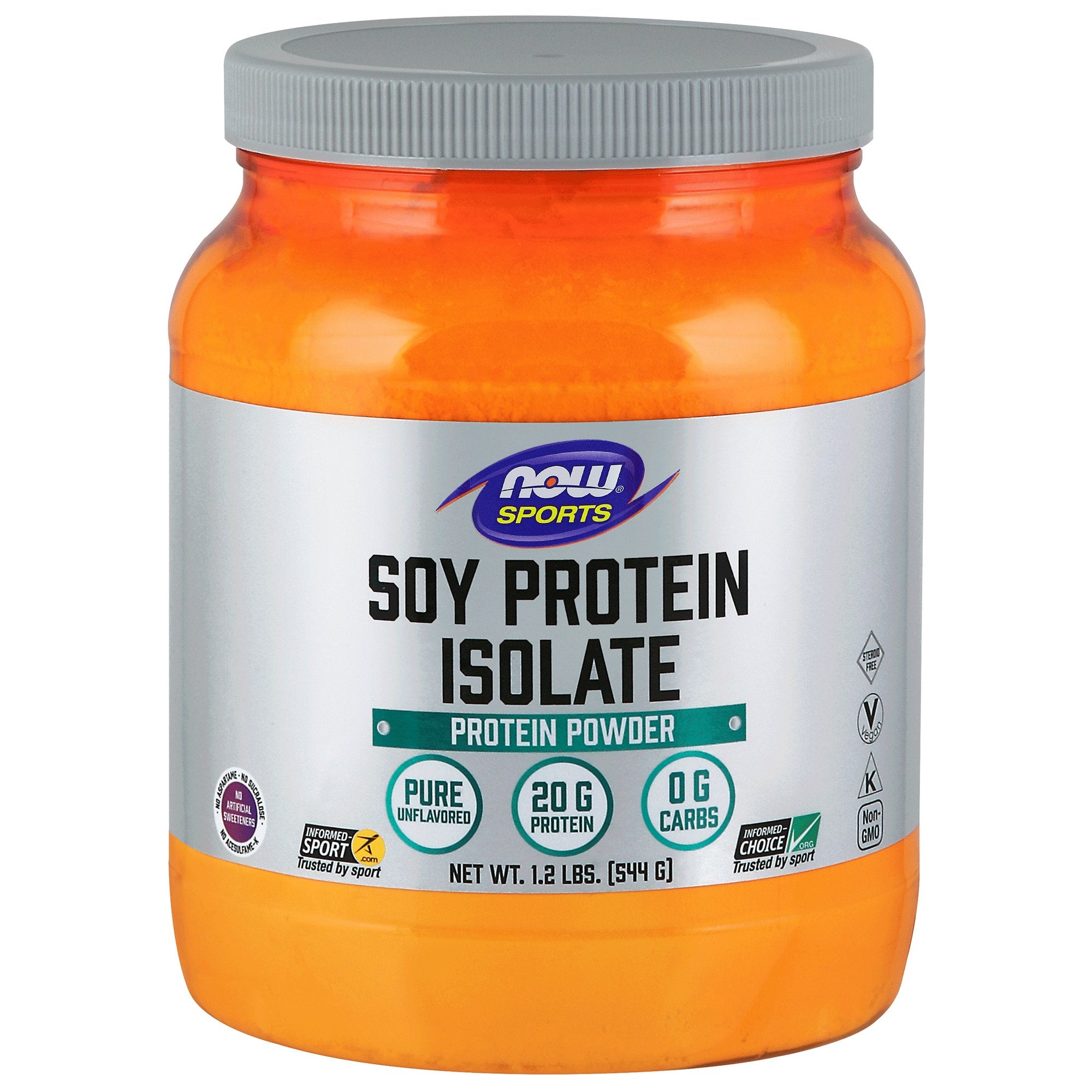 Now Soy Protein Isolate Unflavoured 544 Grams - Nutrition Plus