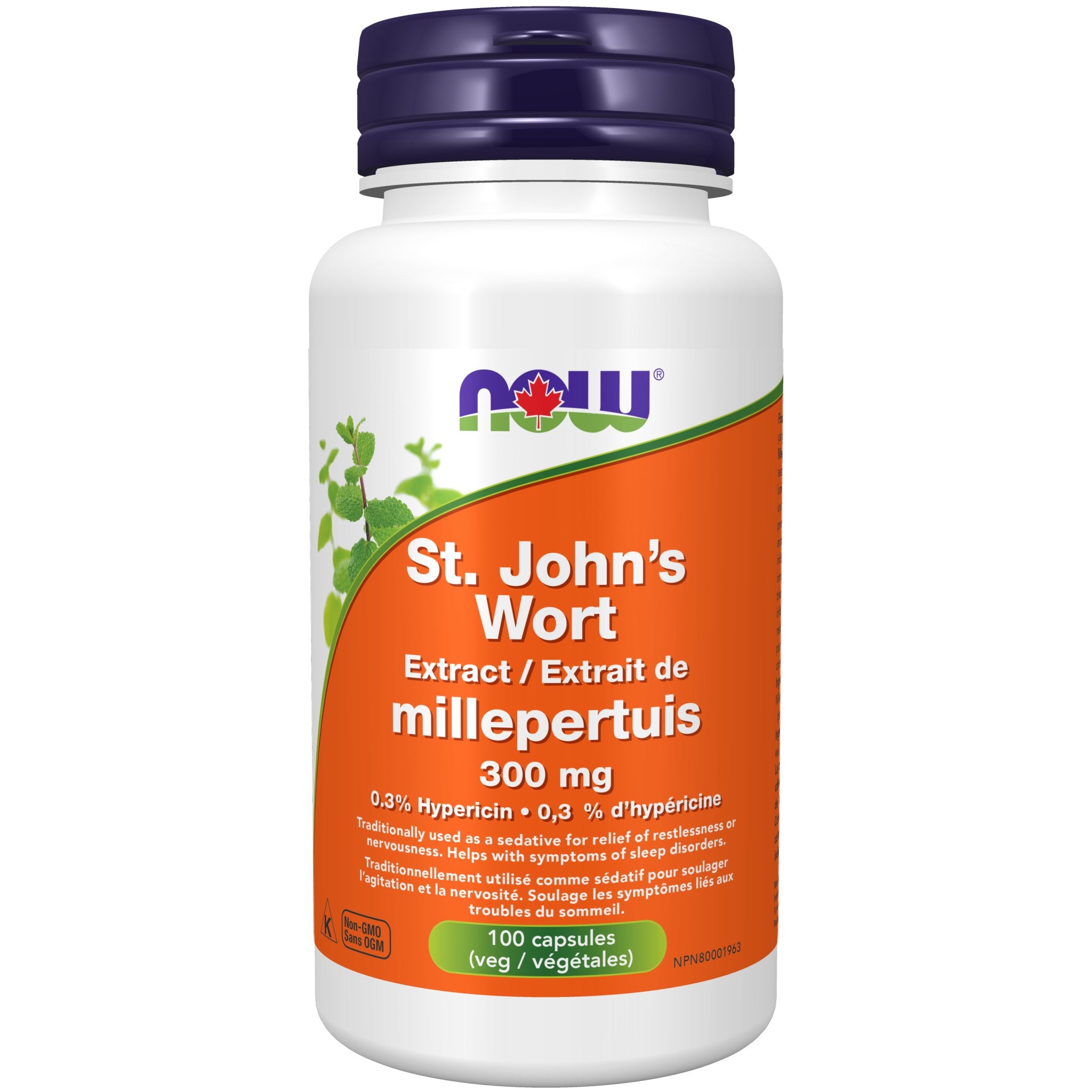 Now St John's Wort Extract 300mg 100 Veg Capsules - Nutrition Plus