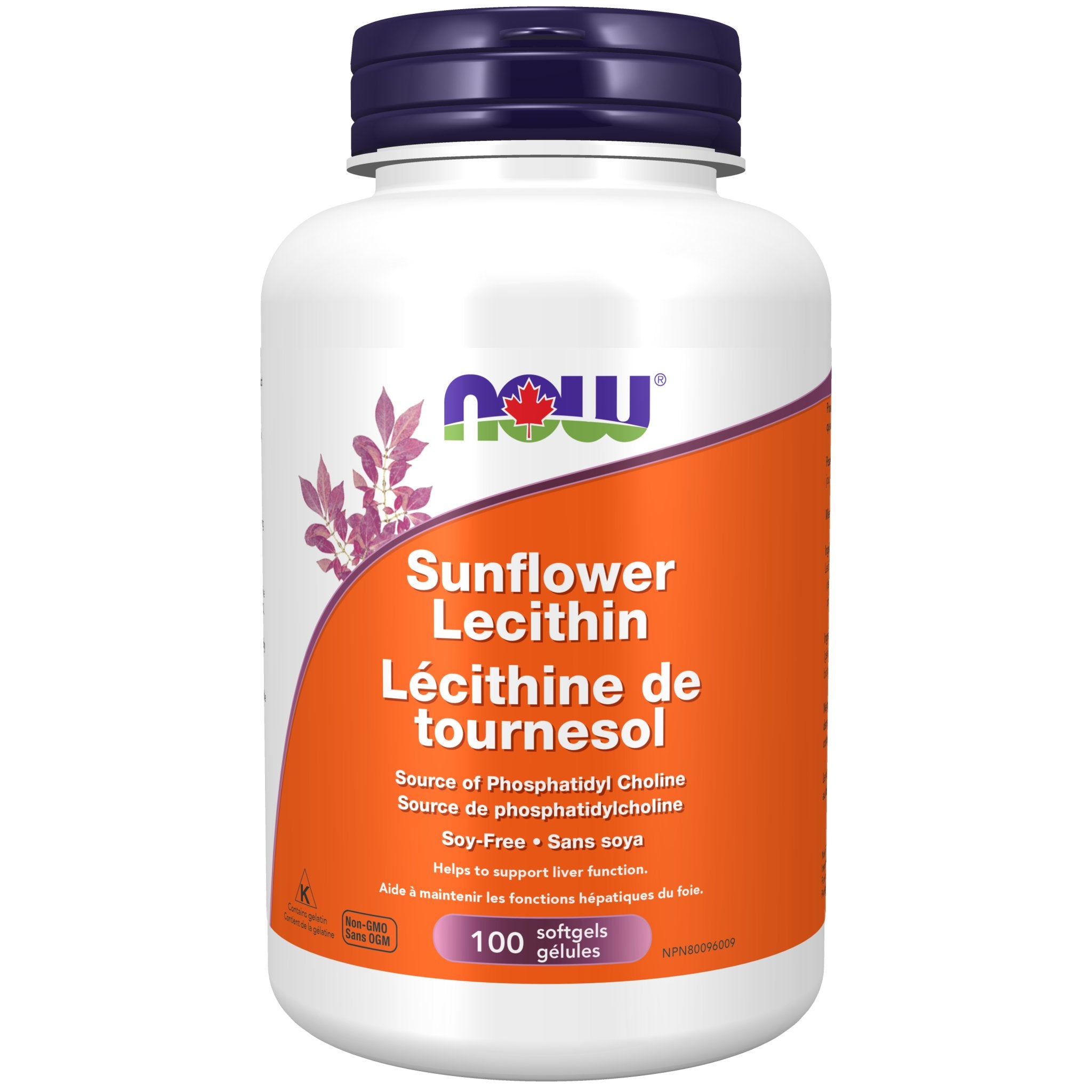 Now Sunflower Lecithin 100 Softgels