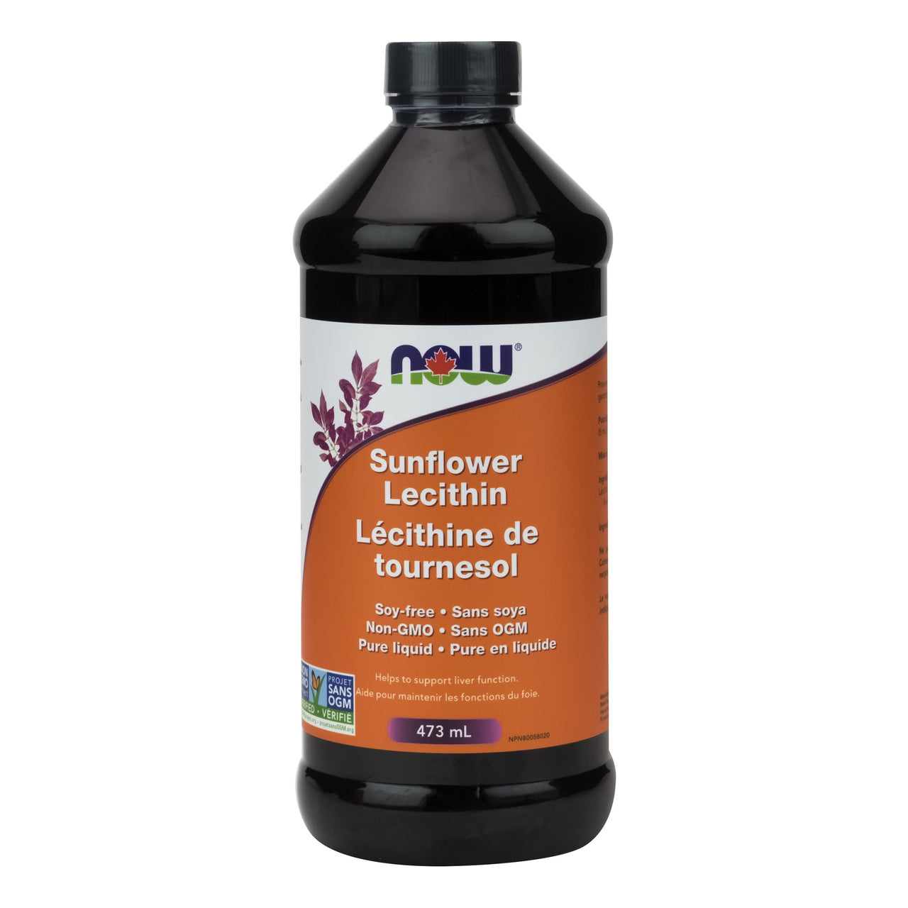 Now Sunflower Liquid Lecithin, Non - GMO 473mL Liquid - Nutrition Plus