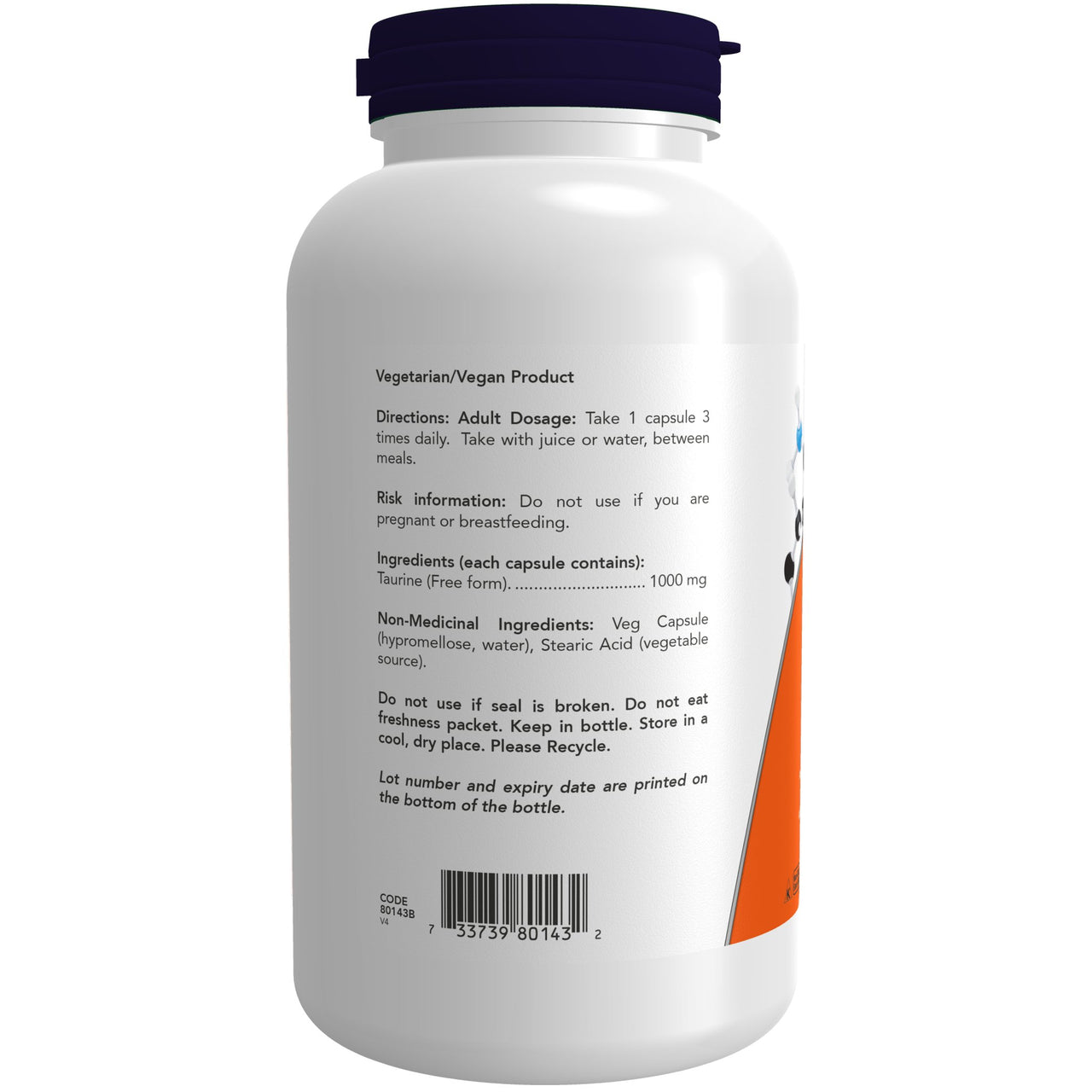 Now Taurine 1000mg 100 Veg Capsules - Nutrition Plus