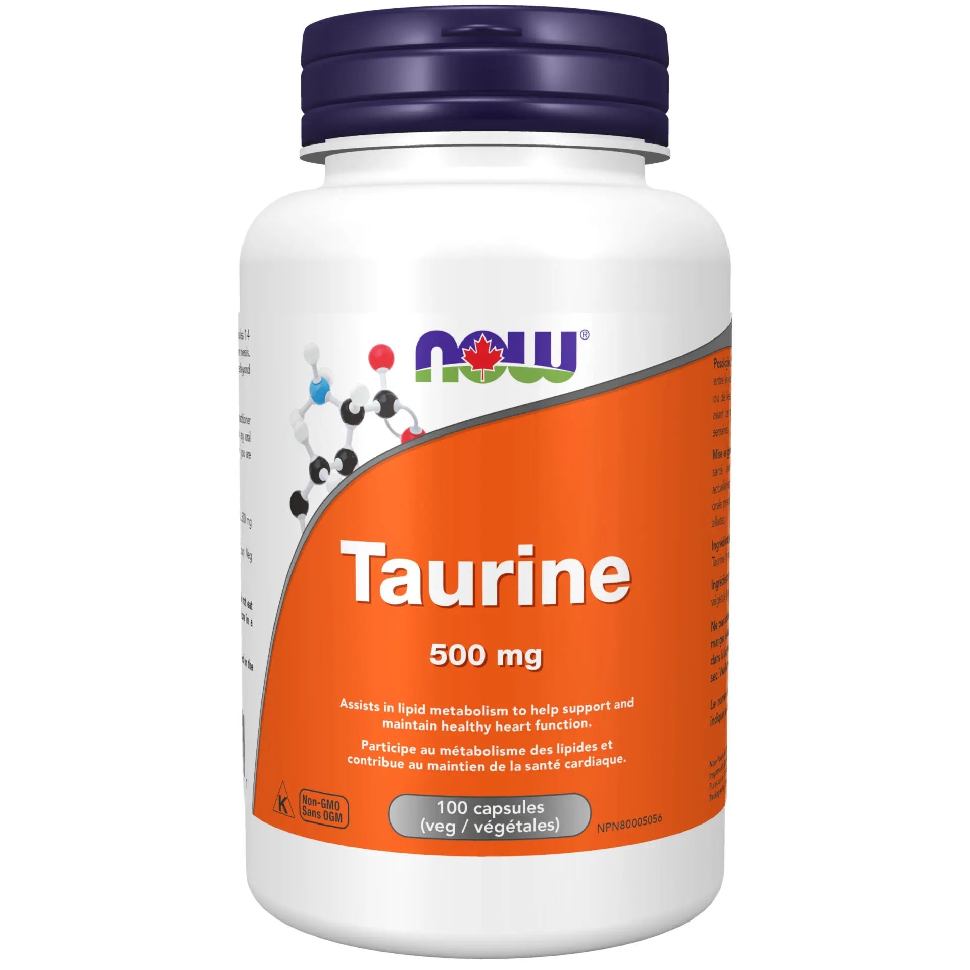 Now Taurine 500mg 100 Veg Capsules - Nutrition Plus