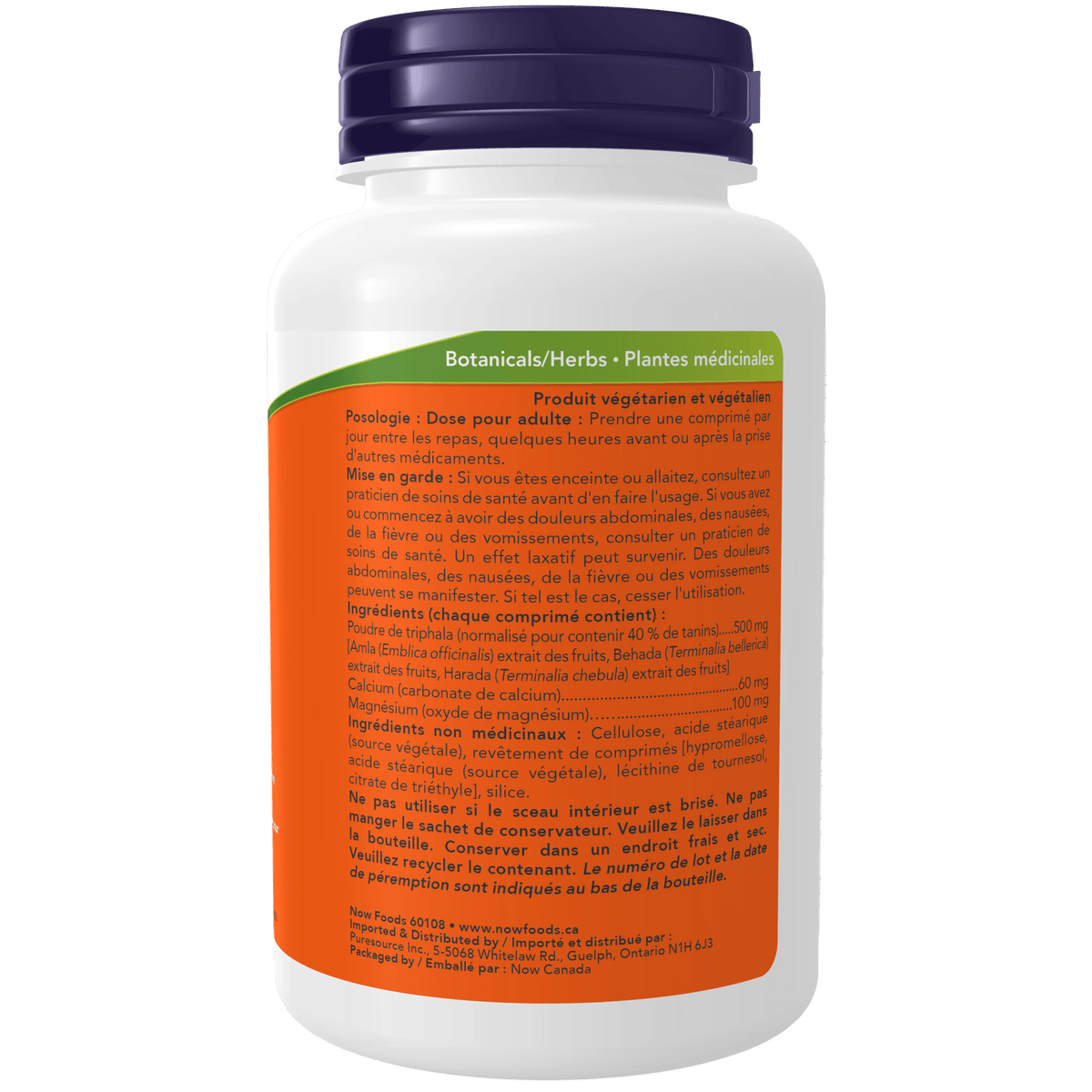 Now Triphala 500mg 120 Tablets - Nutrition Plus