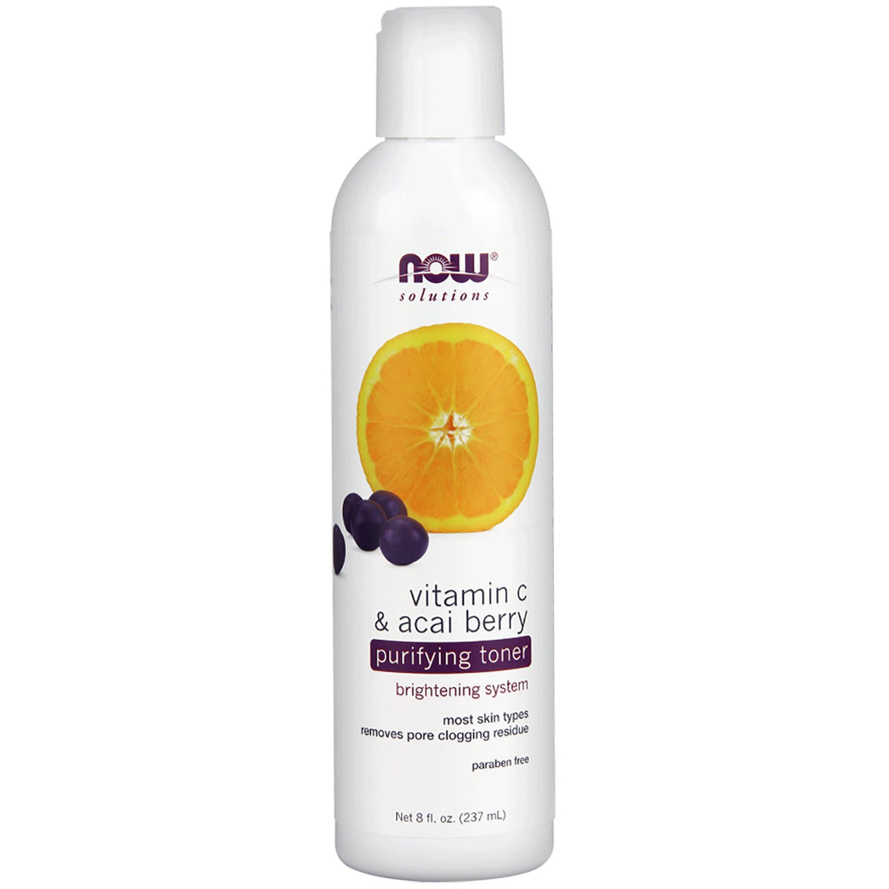 Now Vitamin C & Acai Purifying Toner 237mL - Nutrition Plus