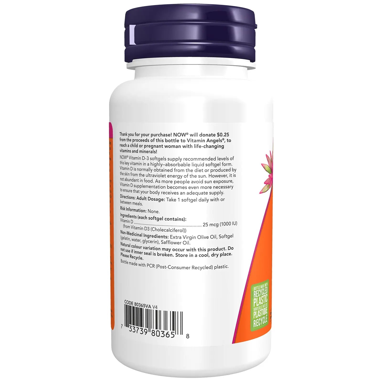 Now Vitamin D3 1,000 IU Softgels - Nutrition Plus