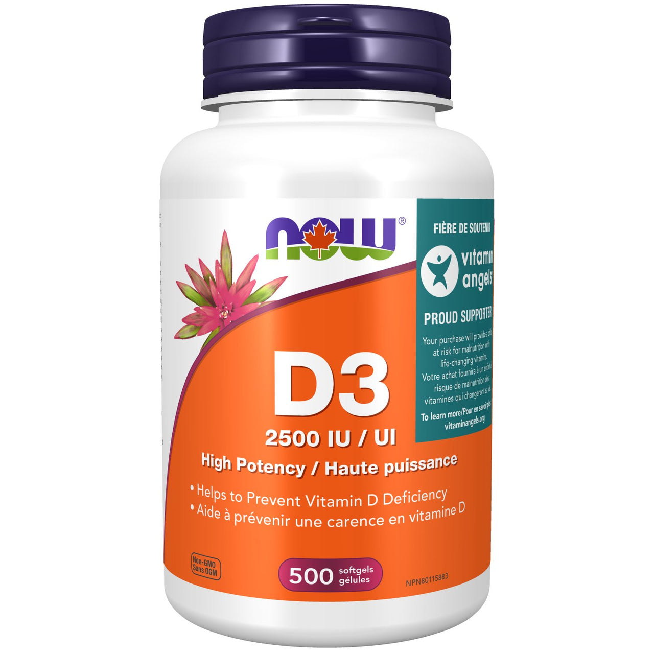Now Vitamin D3 2500 IU 500 Softgels - Nutrition Plus
