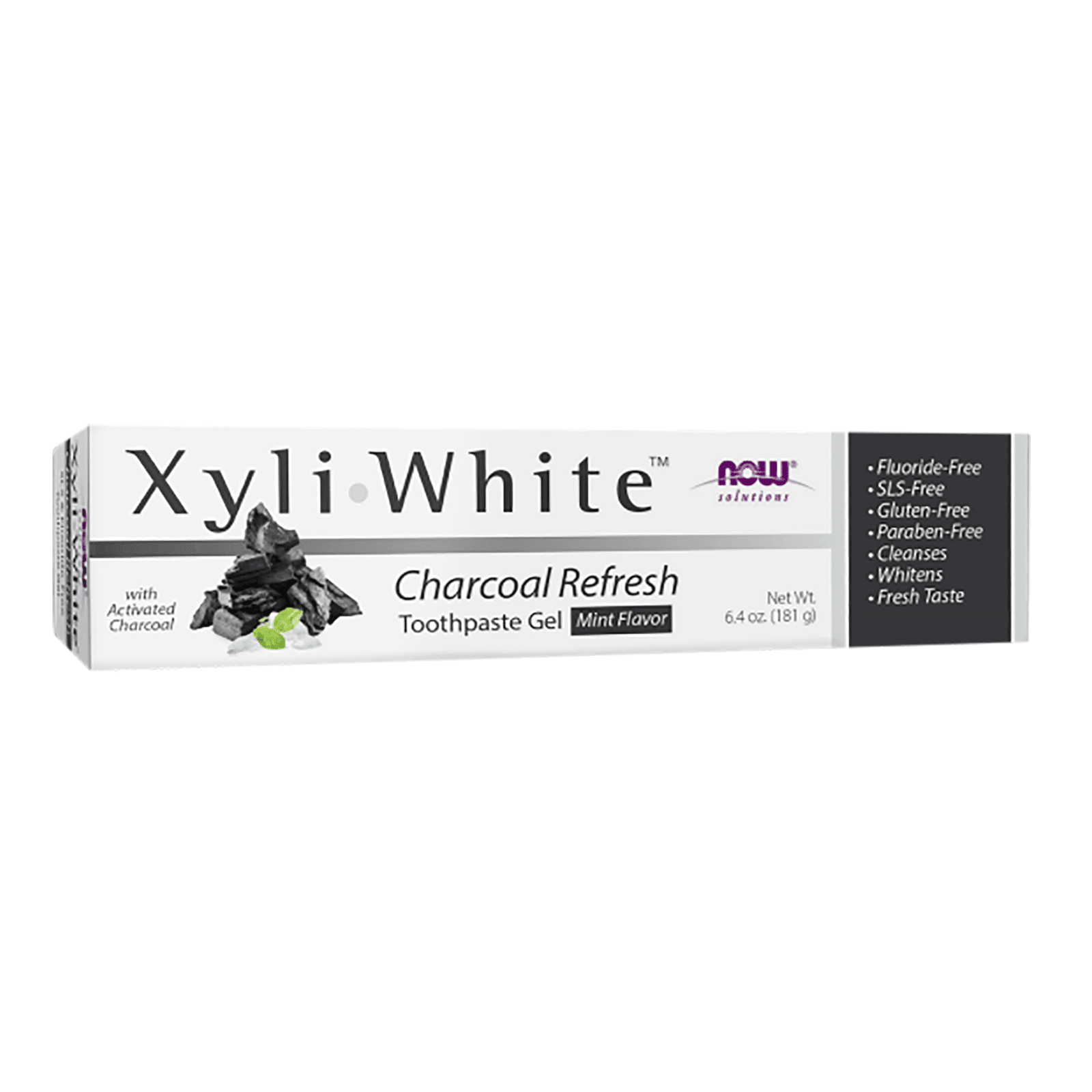Now XyliWhite™ Charcoal Refresh Toothpaste Gel, 181 Grams - Nutrition Plus