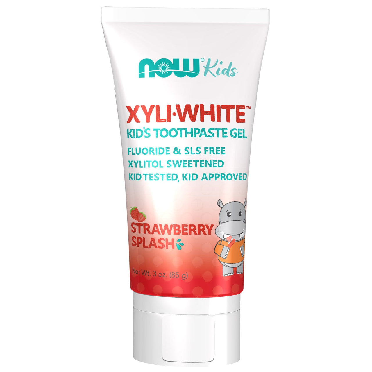 Now Xyliwhite™ Strawberry Splash Toothpaste Gel for Kids 85 Grams - Nutrition Plus
