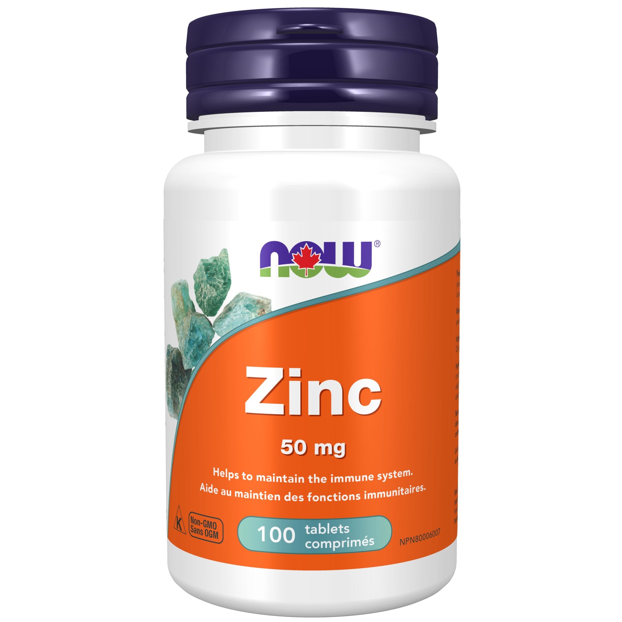 Now Zinc Gluconate 50mg 100 Tablets - Nutrition Plus