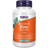 Thumbnail for Now Zinc Glycinate 30mg 120 Softgels - Nutrition Plus