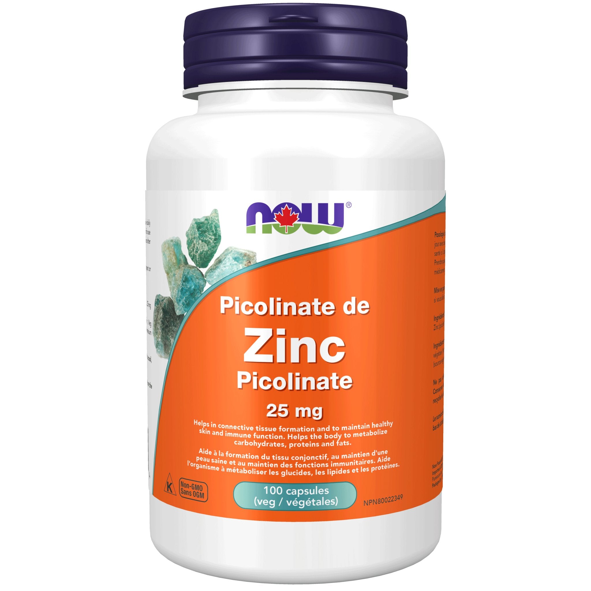 Now Zinc Picolinate 25 mg 100 Veg Capsules - Nutrition Plus