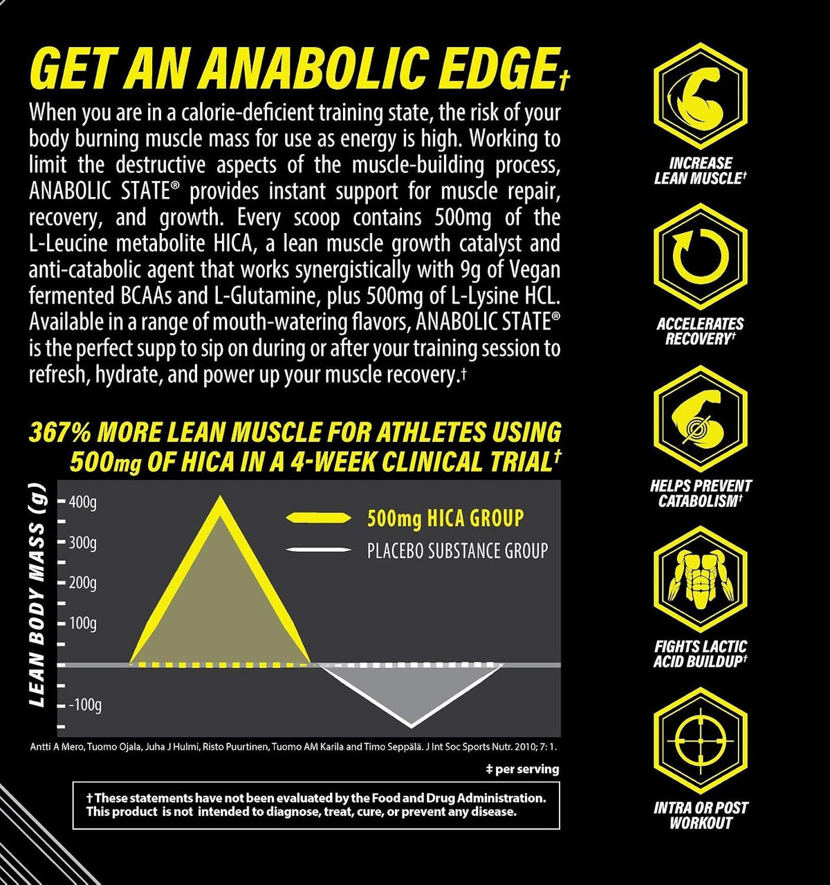 Nutrabolics Anabolic State, BCAA Peach Mango 375 Grams - Nutrition Plus