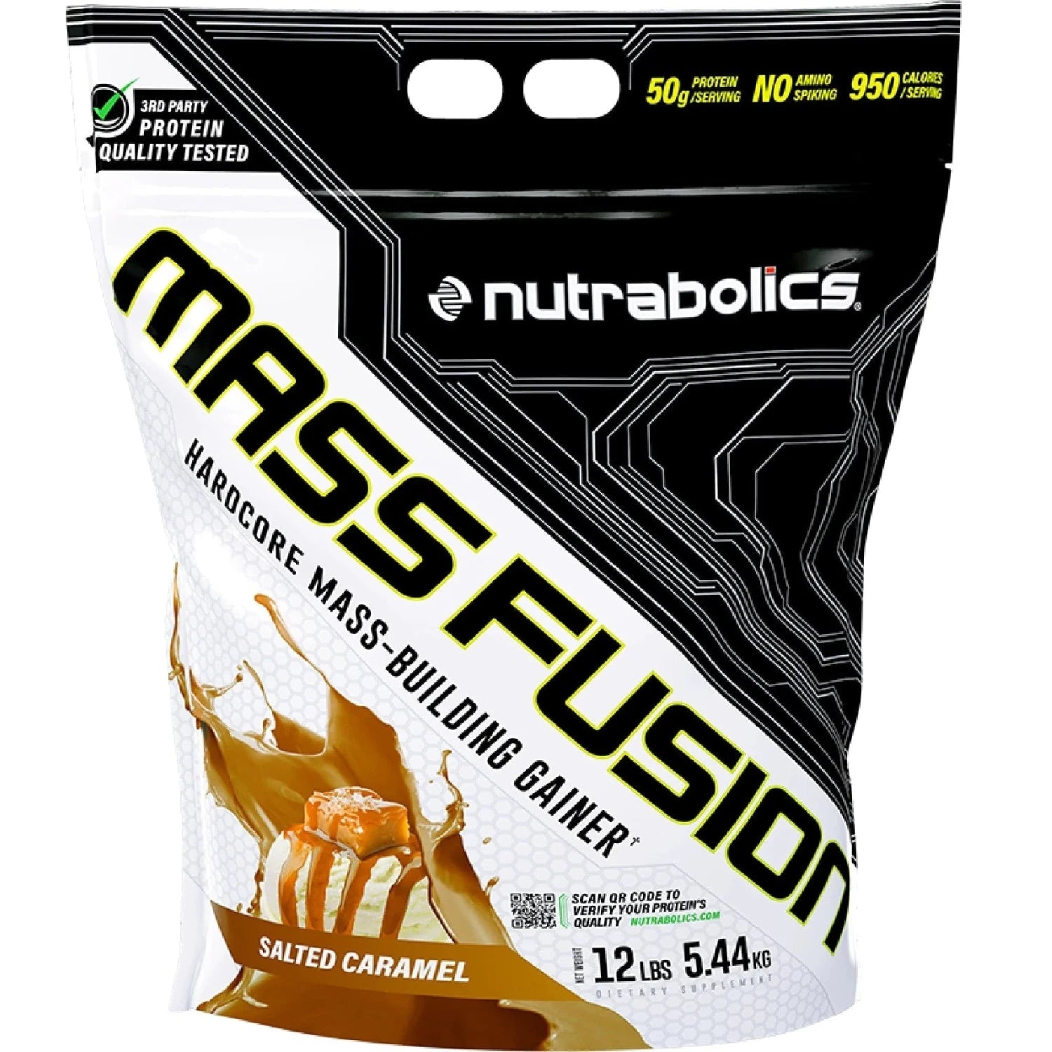 Nutrabolics Mass Fusion 12 Lbs, Hardcore Mass - Building Gainer - Nutrition Plus